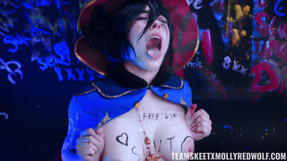 Ведьма желаний: Молли Ред Вулф в горячем порно-косплее с анальным финалом