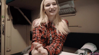 Girl Fellow Traveler Seduced Guy On the Train And Gave Him Blowjob And Swallowed Sperm! Part 1.mp4