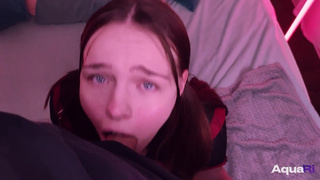 Schoolgirl Swallows Cock With Pleasure.mp4