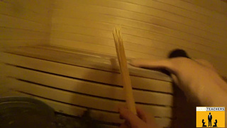 Met my stepsister in the sauna and couldn't resist. Part2 'russian custom'.mp4