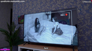 Горячий секс втроем: страстная двойная проникновение и финал на лицо