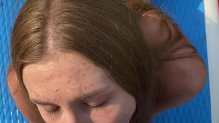 Real meeting at the lake, people saw us cum on our face.mp4