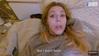 Бурный оргазм и финальный аккорд на кожу