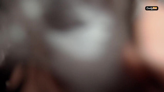 Секс с начальником: жесткий трах между грудей и горячая кончка