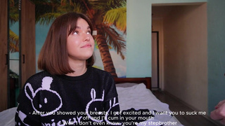 Сочные сиськи в деле – страстный минет и горячий секс с сестрой