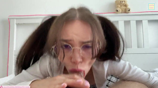 Эксклюзивный хардкор: минет, дрочка и запретная игра со спермой