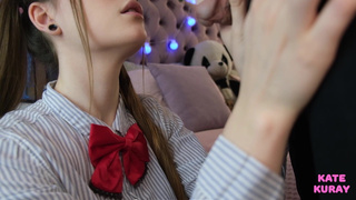 Kate Kuray - [ManyVids.com] - [2020] - Schoolgirl Sucks Cock Closeup