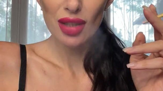 Hot MILF smokes. Dirty talk