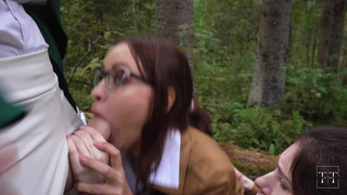 Attack on Titan: Forgive us, commander. We will suck your dick as a penalty.mp4